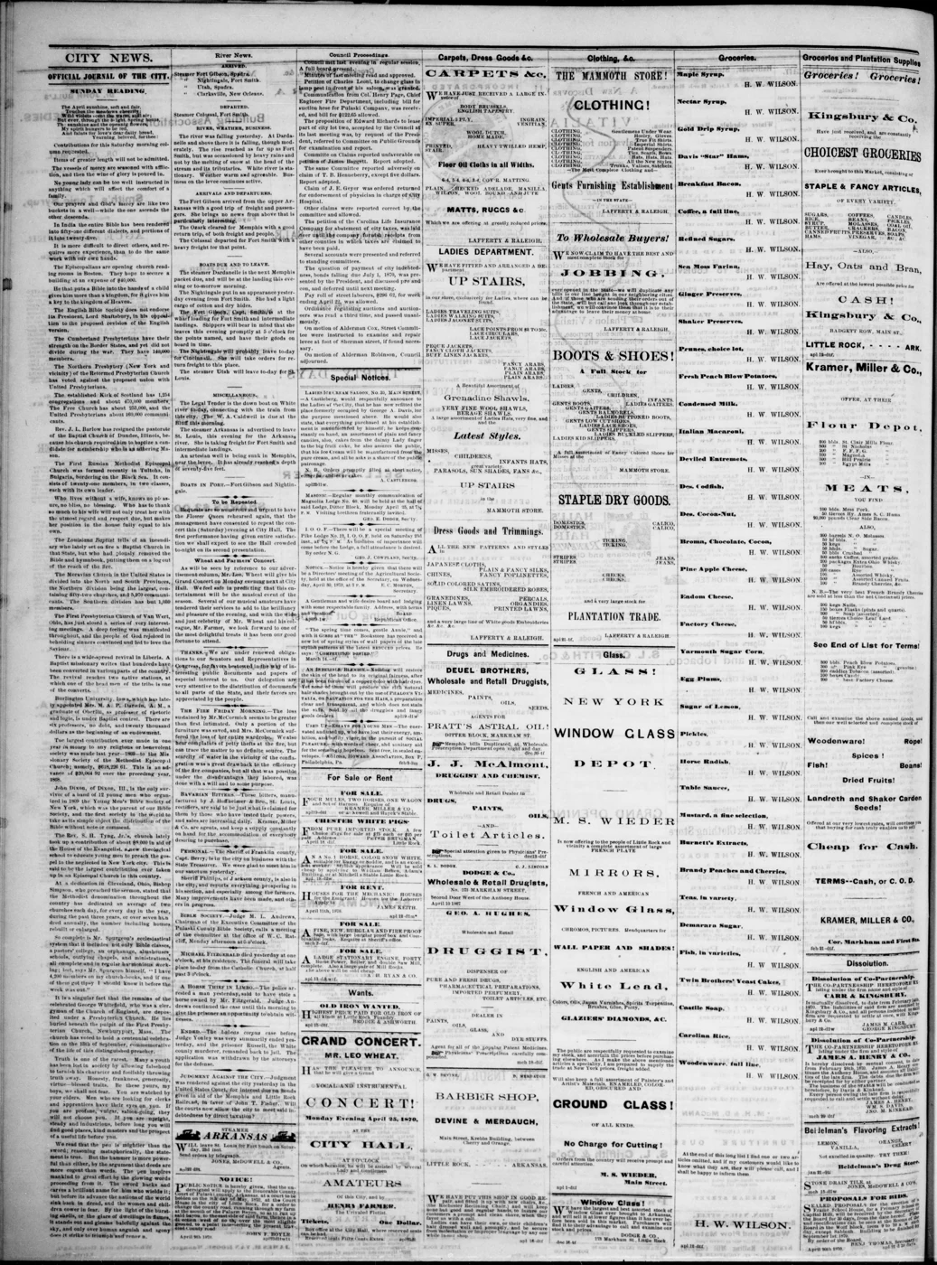 Scanned newspaper page from Image 4 of Morning republican (Little Rock, Ark.), April 23, 1870, 1870-04-23 (Library of Congress, Chronicling America)