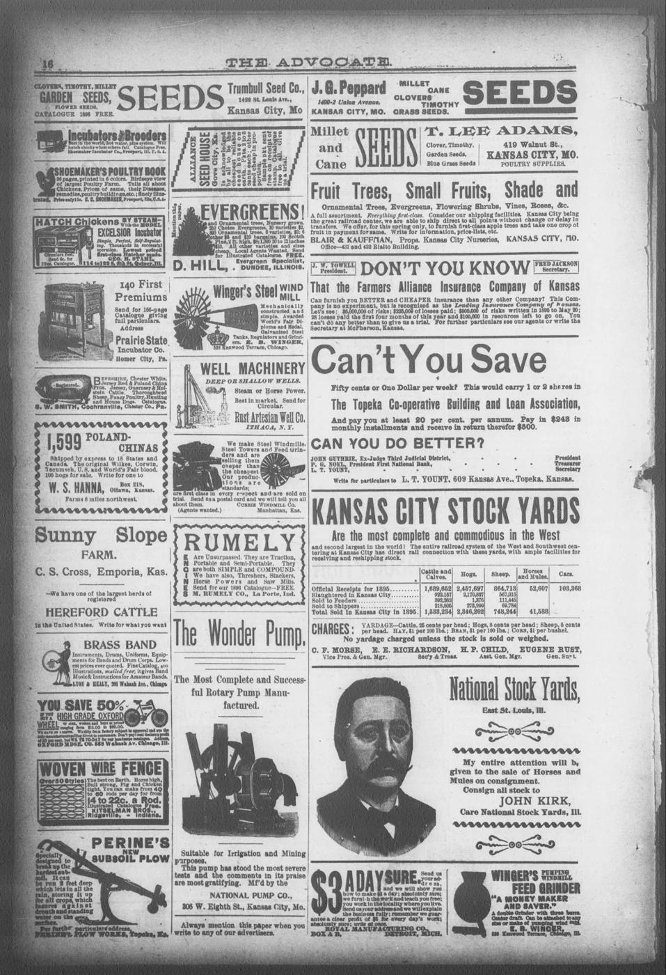 Scanned newspaper page from Image 16 of The advocate (Topeka, Kan.), March 25, 1896, 1896-03-25 (Library of Congress, Chronicling America)